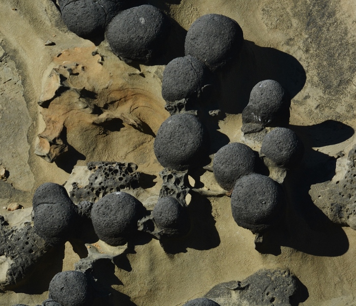 rock formations off shore